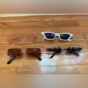 4 assorted vintage style sunglasses